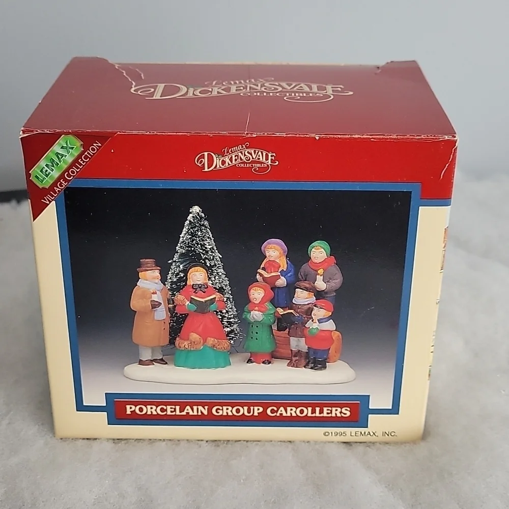 Vintage 1995 Lemax Dickensvale Porcelain Group Carollers Style 53134